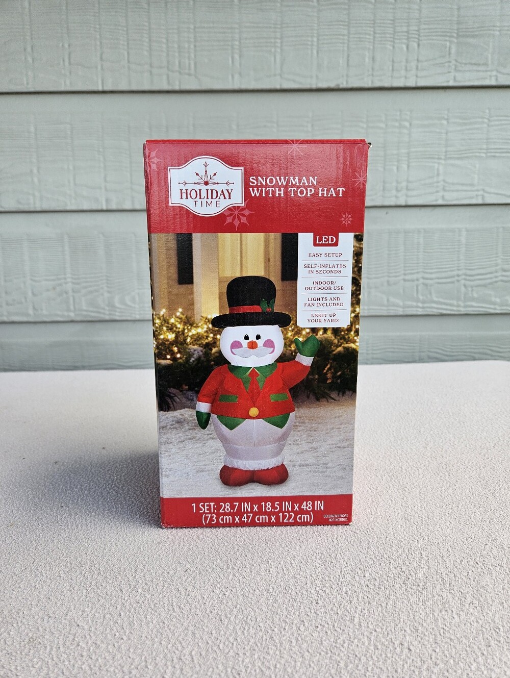 Holiday Time Airblown Inflatable Snowman Mustache 4ft LED Christmas